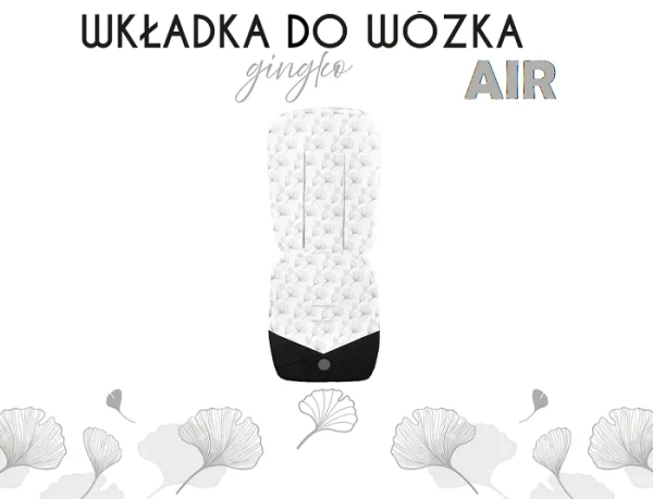 YOONCO - dwustronna, oddychająca wkładka do wózka AIR | Gingko