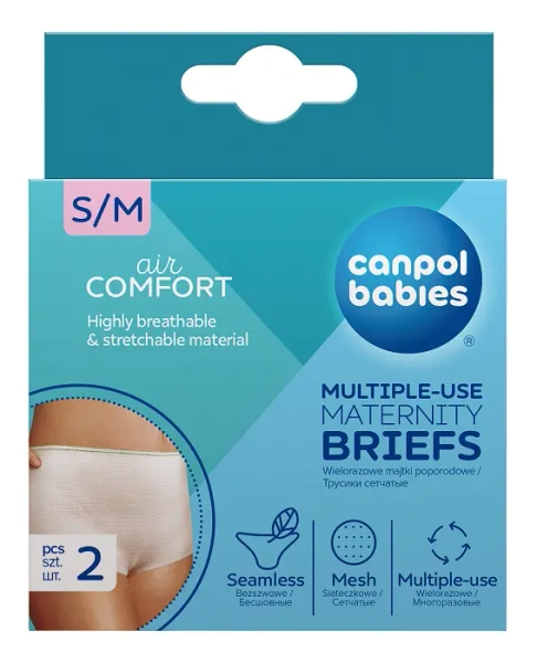CANPOL BABIES - wielorazowe majtki poporodowe S/M | 2 szt.