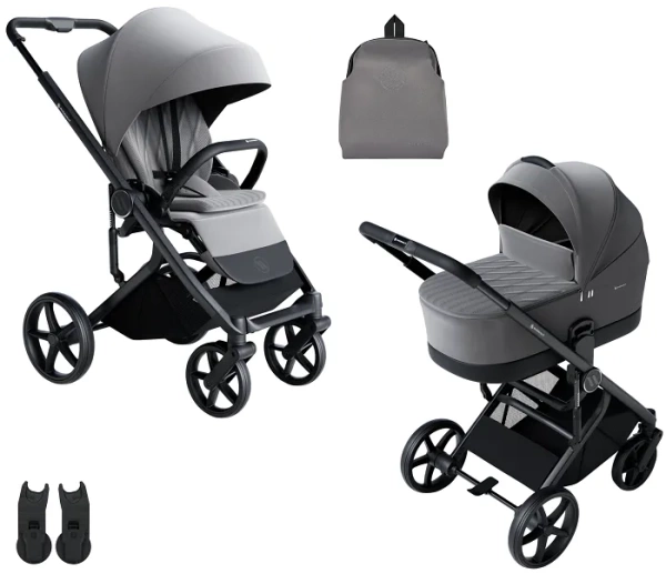 AVIONAUT Sirius - wózek wielofunkcyjny, zestaw 2w1 | Grey (+ ADAPTERY)