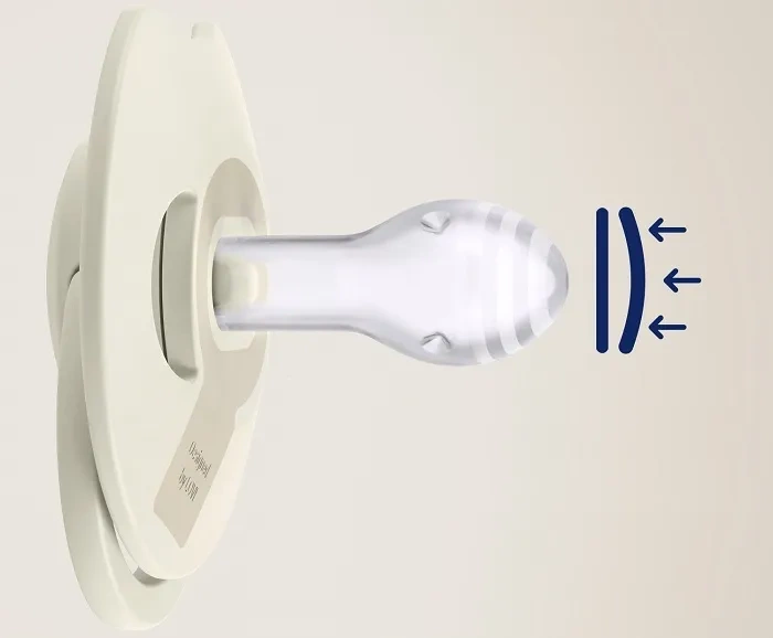 LOVI Prime Glow - 2 x smoczek silikonowy dynamiczny 6-18 m | Ivory/Blush