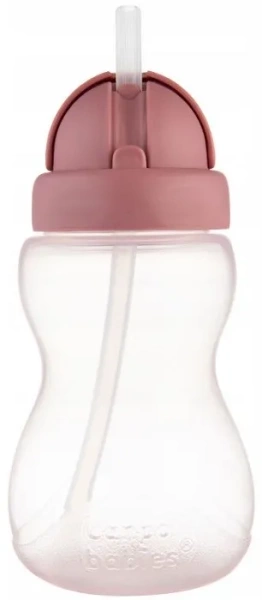 CANPOL BABIES - bidon ze składaną rurką silikonową 270 ml | Różowy