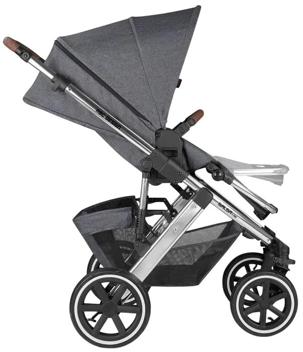 ABC DESIGN Salsa 4 Air - wózek wielofunkcyjny, zestaw 2w1 + okrycie na nóżki | Asphalt