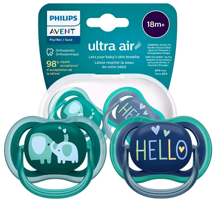 PHILIPS AVENT Ultra Air - smoczek ortodontyczny 2 szt. | 18 m+