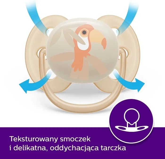 PHILIPS AVENT Ultra Soft - smoczek ortodontyczny 2 szt. | 0-6 m
