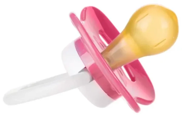 CANPOL BABIES Bunny&Company - smoczek uspokajający kauczuk 0-6 m okrągły | Różowy