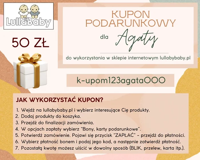 KUPON PODARUNKOWY 50 ZŁ - bon do sklepu internetowego na 50 zł