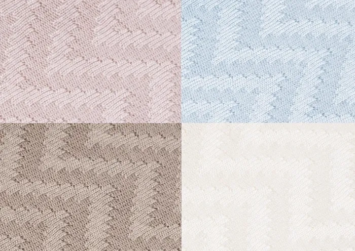 YOONCO Mgiełka - lekki kocyk bambusowy 80x100 cm | Jodełka Kremowy