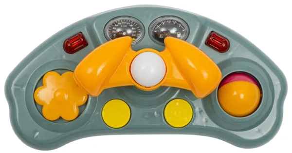 BABY MIX - chodzik z kierownicą i silikonowymi kółkami | Zielony