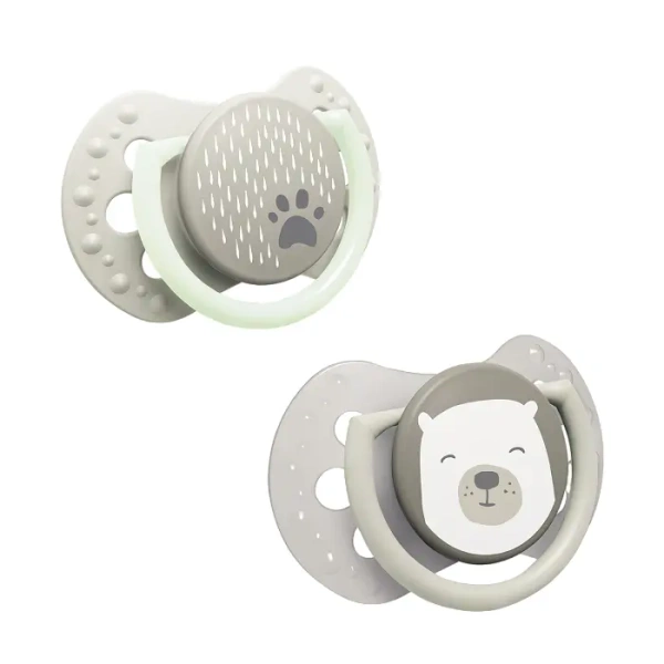 LOVI - smoczek silikonowy dynamiczny BUDDY BEAR 2 szt. | 6-18 m