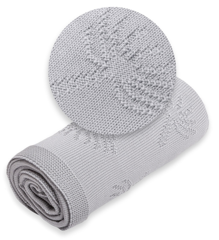 YOONCO Dmuchawce - kocyk bambusowy 80x100 cm | Szary