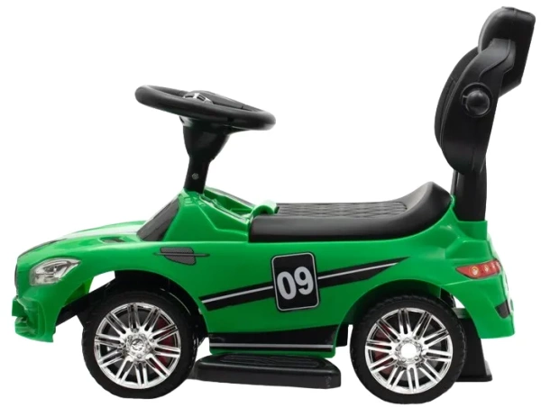 BABY MIX Racer - jeździk z panelem dźwiękowym i rączką | Zielony