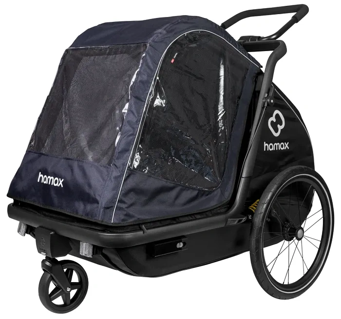 osłona na deszcz do przyczepki rowerowej pluto hamax