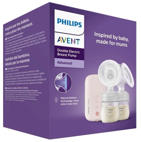 PHILIPS AVENT Premium - elektroniczny laktator podwójny z butelkami 125 ml 