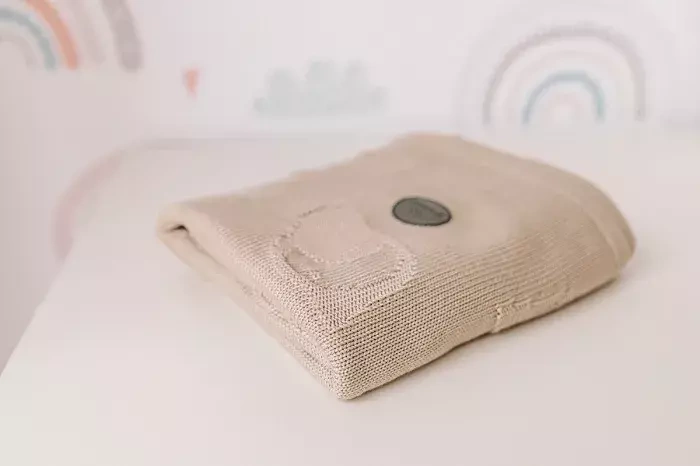 YOONCO Ptaszki - kocyk bambusowy 90x90 cm | Błękitny