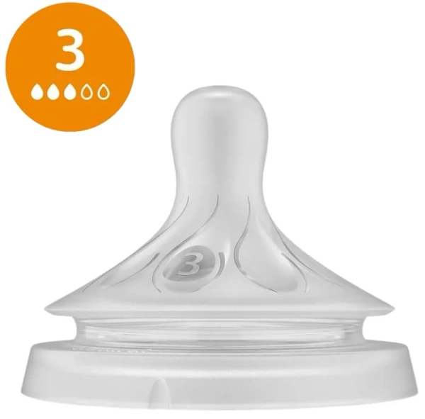 PHILIPS AVENT Natural Response - responsywny smoczek do butelki 3 szt. | 1 m+, 3 m+, 6 m+