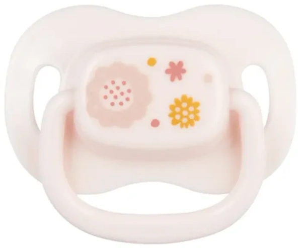 CANPOL BABIES Newborn Baby - smoczek uspokajający silikon 6-18 m symetryczny | różowy