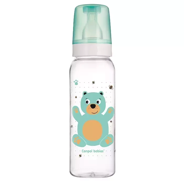 CANPOL BABIES - butelka wąska 250 ml | CUTE ANIMALS