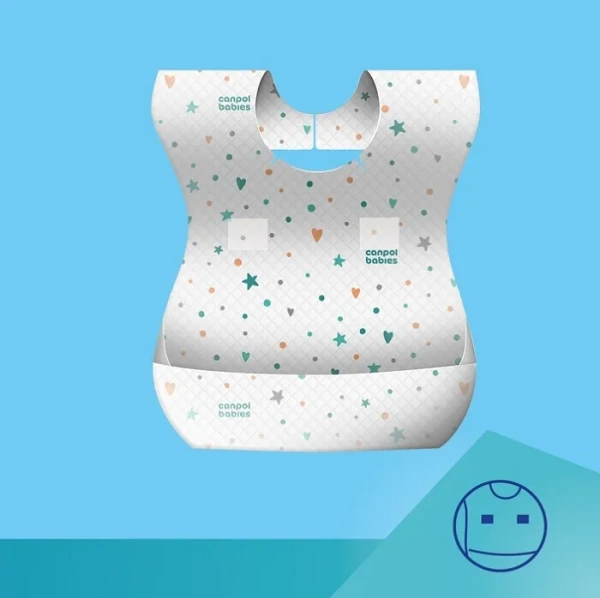 CANPOL BABIES - wodoodporne śliniaki jednorazowe z kieszonką | 10 szt.