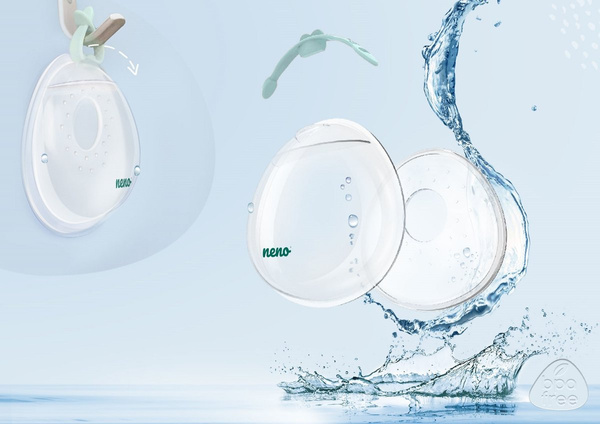 NENO Claro/Bottle 300 - 2 kolektory na mleko do biustonosza + butelka do karmienia i nauki picia ze smoczkiem 300 ml