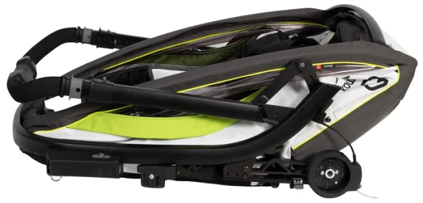 HAMAX Breeze One - jednoosobowa przyczepka rowerowa | White/Green