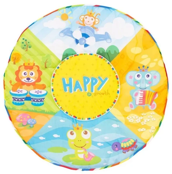 BABY MIX - grająca mata edukacyjna z pałąkiem i pianinkiem | Safari