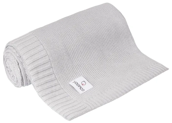 YOONCO Ptaszek - kocyk bambusowy 80x100 cm | Szary