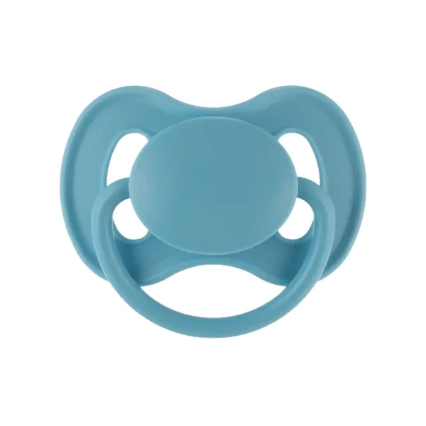 CANPOL BABIES - smoczek uspokajający kauczukowy 6-18m okrągły NUDE | niebieski