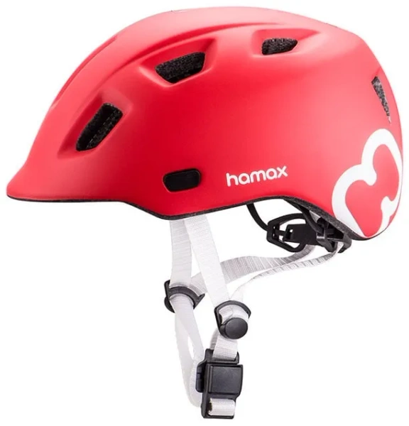 HAMAX Thundercap - rowerowy kask dziecięcy, obwód głowy 47-52 cm | Red/White