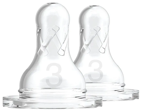 DR BROWN'S - 2 x smoczek standard do wąskiej butelki, poziom 3 | 6-9 miesięcy