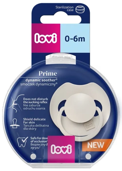 LOVI Prime - smoczek silikonowy dynamiczny 0-6 m | Coconut