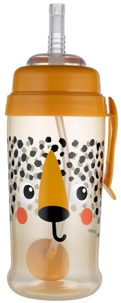 CANPOL BABIES BabiesBoo - bidon niekapek z rurką i odważnikiem 350 ml | Gepard