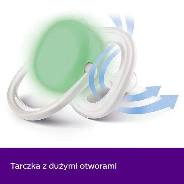 PHILIPS AVENT Ultra Air Nighttime - smoczek ortodontyczny 2 szt. | 18 m+