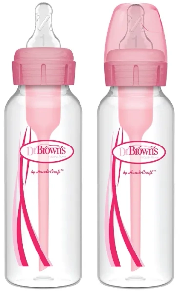 DR BROWN'S Options+ - 2 x antykolkowa, wąska butelka standard 250 ml, poziom 1 | 0 m+