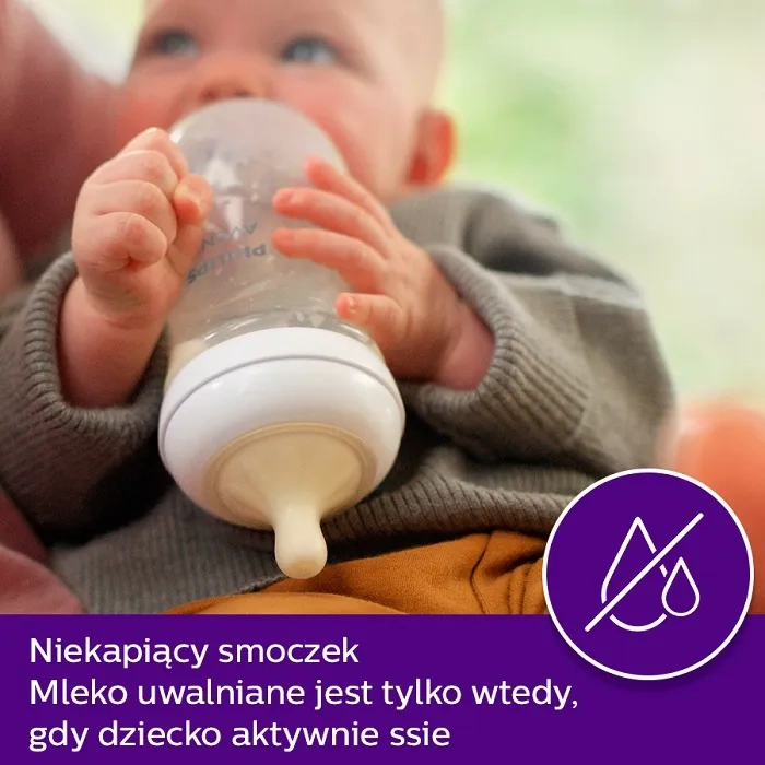 PHILIPS AVENT Natural Response - zestaw: 5 butelek + smoczek + szczotka | 0 m+