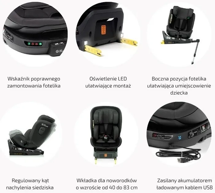 JANE CONCORD iTourer - obrotowy fotelik samochodowy 360º, 40-125 cm | Botanic