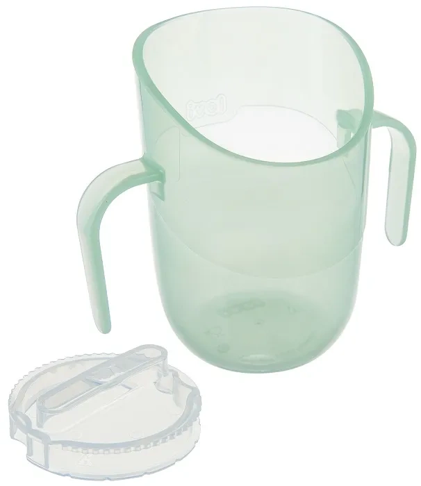 LOVI Genius - kubek treningowy z wkładką i uchwytami 150 ml | Pistachio