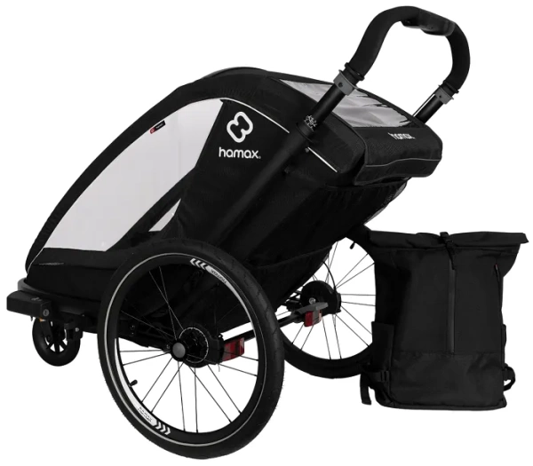 HAMAX Breeze - dwuosobowa przyczepka rowerowa | Black