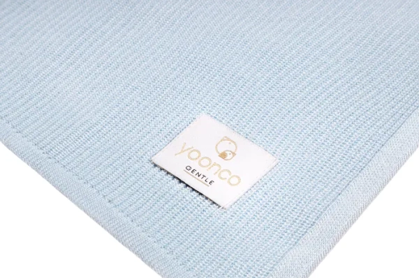 YOONCO Mgiełka - lekki kocyk bambusowy 80x100 cm | Gładki Niebieski