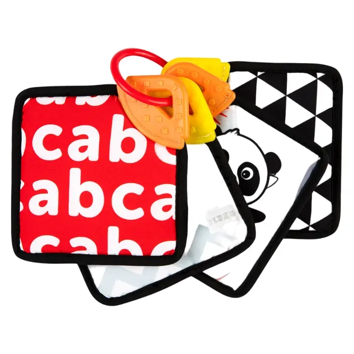 CANPOL BABIES - miękkie kontrastowe karty sensoryczne z gryzakiem | BabiesBoo