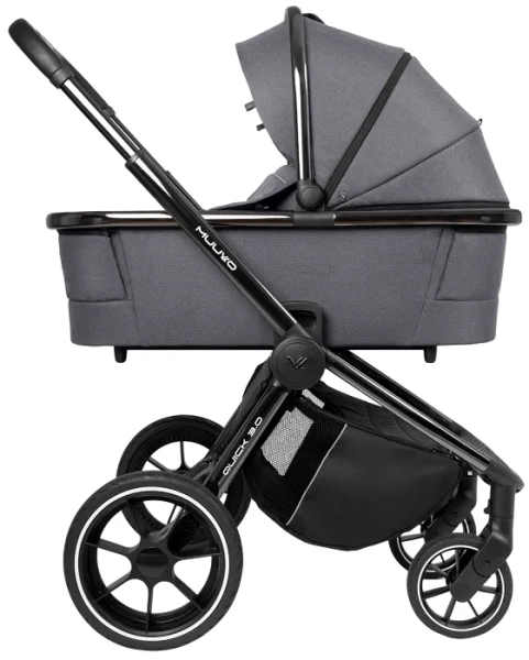 MUUVO Quick 3.0 Black Chrome - gondola XL do wózka | Iron Graphite