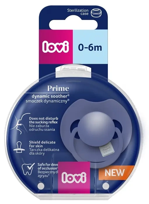 LOVI Prime - smoczek silikonowy dynamiczny 0-6 m | Blue