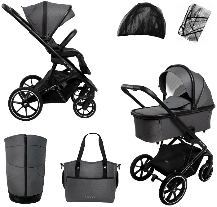 MUUVO Slick 2.0 - wózek wielofunkcyjny, zestaw 2w1 | Iron Graphite