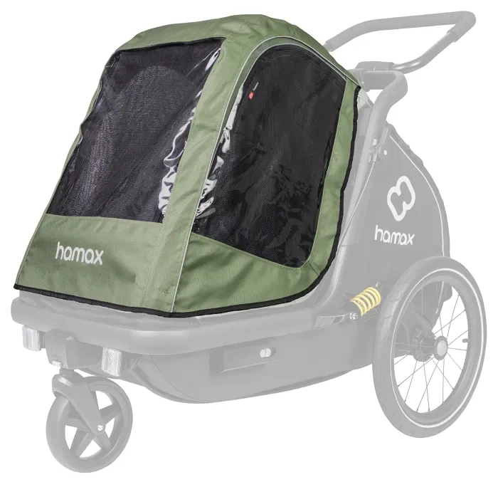 osłona na deszcz do przyczepki rowerowej pluto hamax