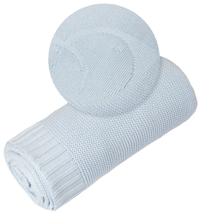 YOONCO Ptaszek - kocyk bambusowy 80x100 cm | Błękitny