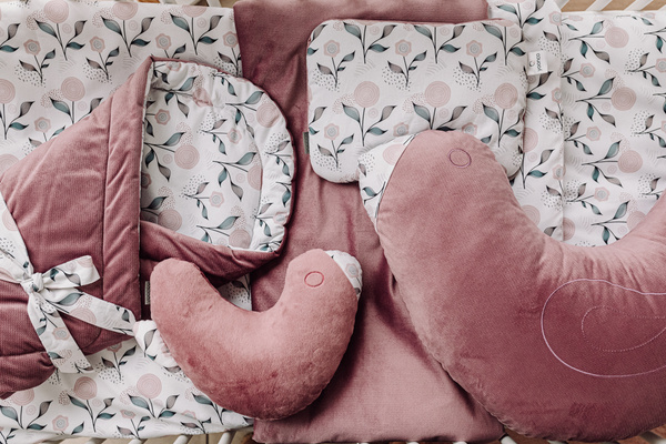 YOONCO - rożek niemowlęcy z kokardą 75x75 cm | Flower