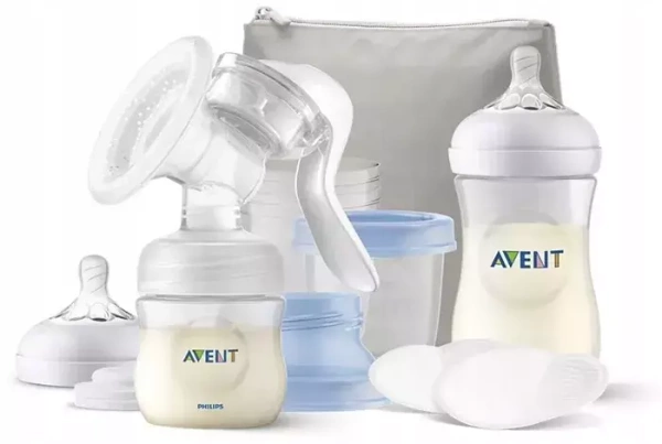 PHILIPS AVENT - laktator ręczny z butelkami, akcesoriami i etui