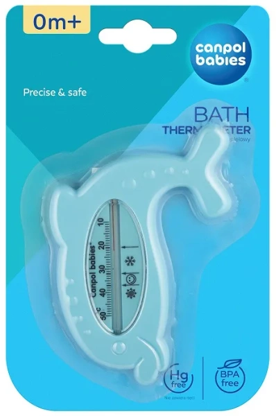 CANPOL BABIES - termometr do kąpieli dla niemowląt DELFIN | Niebieski