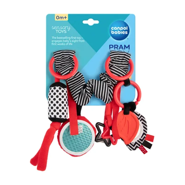 CANPOL BABIES - zawieszka do wózka/fotelika SENSORY TOYS | czerwona