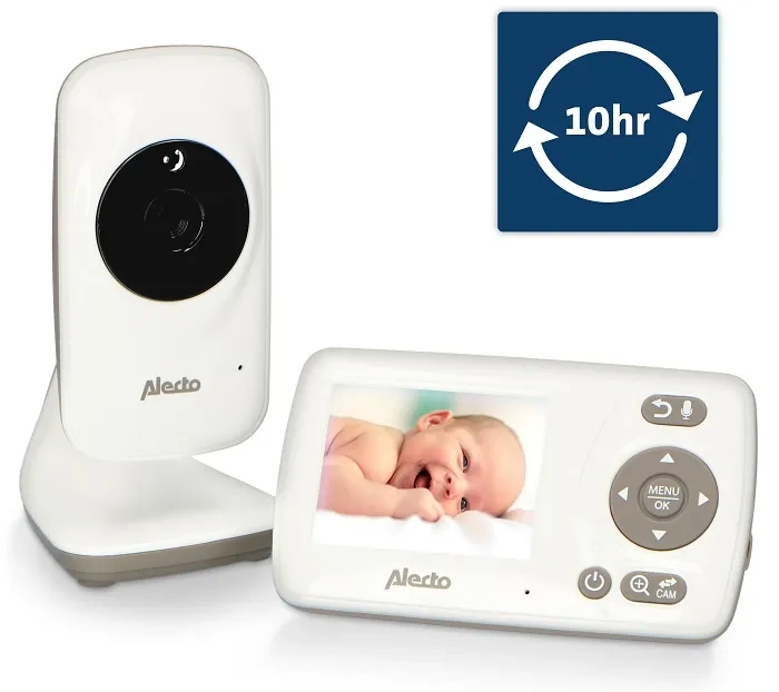 ALECTO DVM-71- niania elektroniczna z kamerą i wyświetlaczem 2,4'' | White