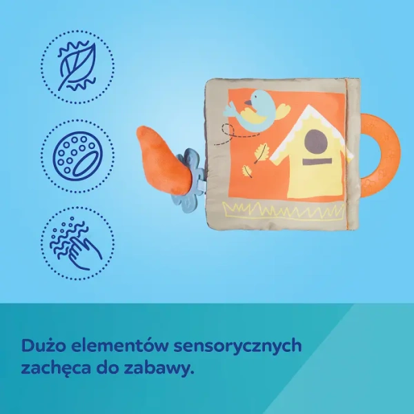 CANPOL BABIES - pluszowa książeczka edukacyjna | FOX